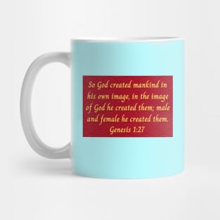 Bible Verse Genesis 1:27 Mug